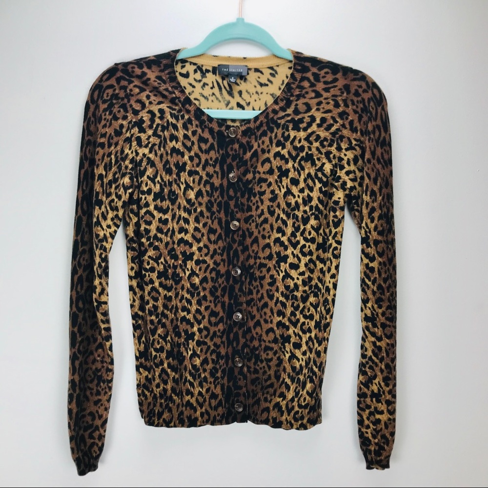 The Limited Leopard cardigan size small.